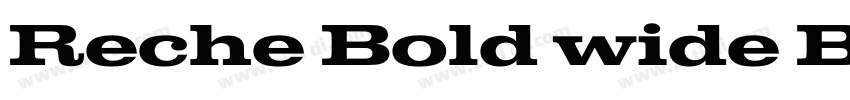 Reche Bold wide Bol字体转换